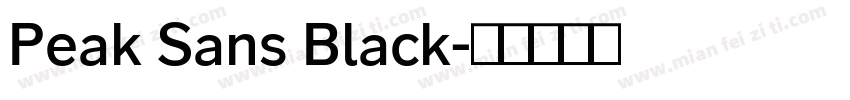 Peak Sans Black字体转换